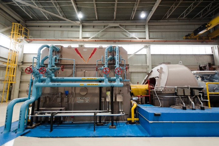 A large machine inside the Lancaster Waste-to-Energy Facility 